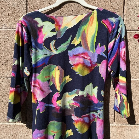 NWOT Soft Surroundings Hyannis Faux-Wrap Jersey Sheath Midi Dress Small Bodycon - Picture 7 of 10